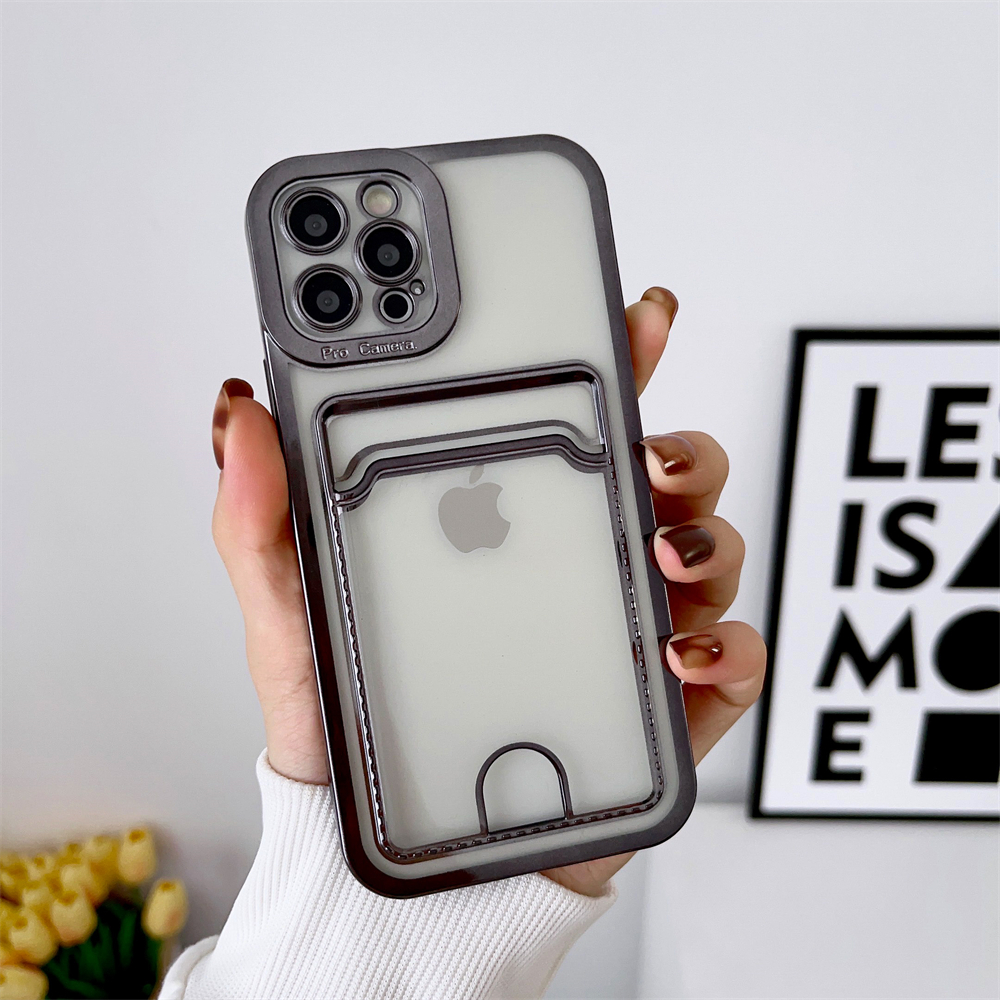Placcuggista Luxury Trasparent Wallet Card Case del telefono iPhone 14 11 12 13 Pro Max xs XS XR 6S 7 8 più SE Shockproof Cover