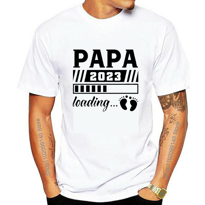 Letni w stylu Papa Ładowanie ciąży zabawny prezent koszulki dla taty Harajuku hip hop ojciec Day's Day's krótkie t-shirt strej strej