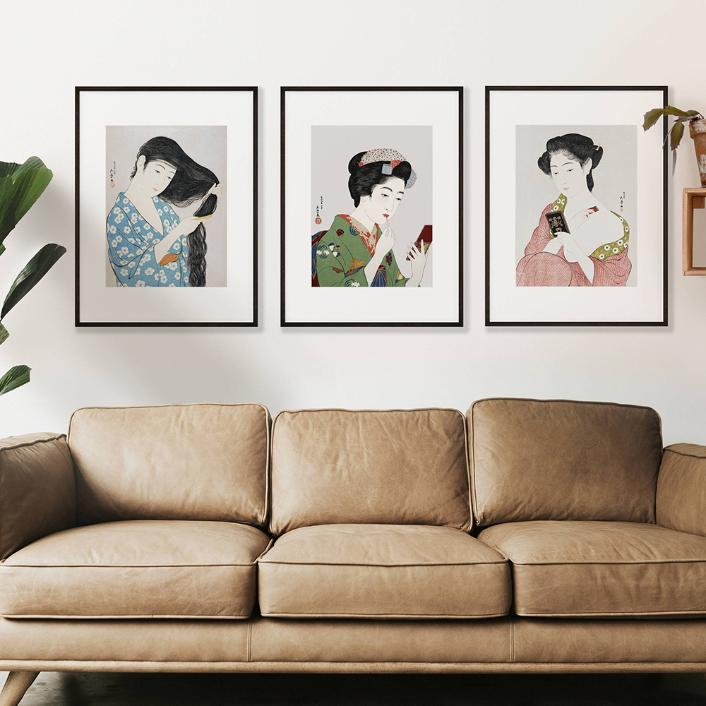 Vintage Oriental Art Prints Painting Pictures Wall Art Geisha Japanese Tsuchiya Koitsu Modular Nordic Canvas Posters Home Decor