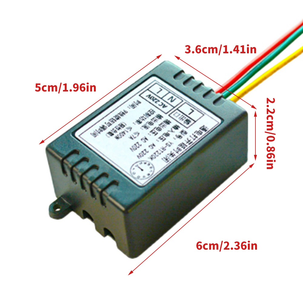 AC 220V POWER-ON-fördröjningsrelämodulspänningsutgång 9 växlar Justerbar switch timer fördröjningskontroll för fläktar/motorer/värmare