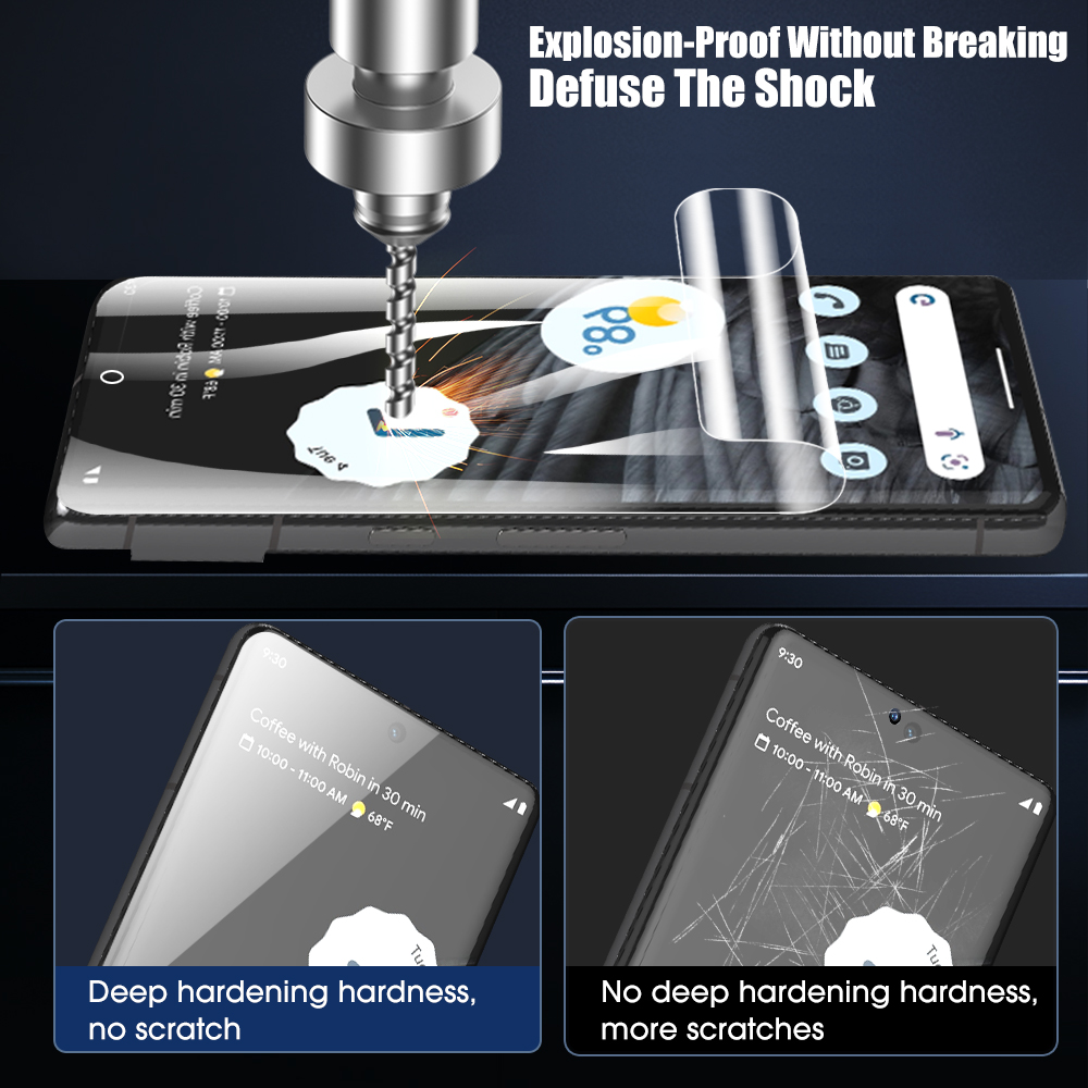 Full Cover Soft Hydrogel Film för Google Pixel 7A 5G Telefontillbehör HD Clear Anti-Scratch Screen Protector Not Glass