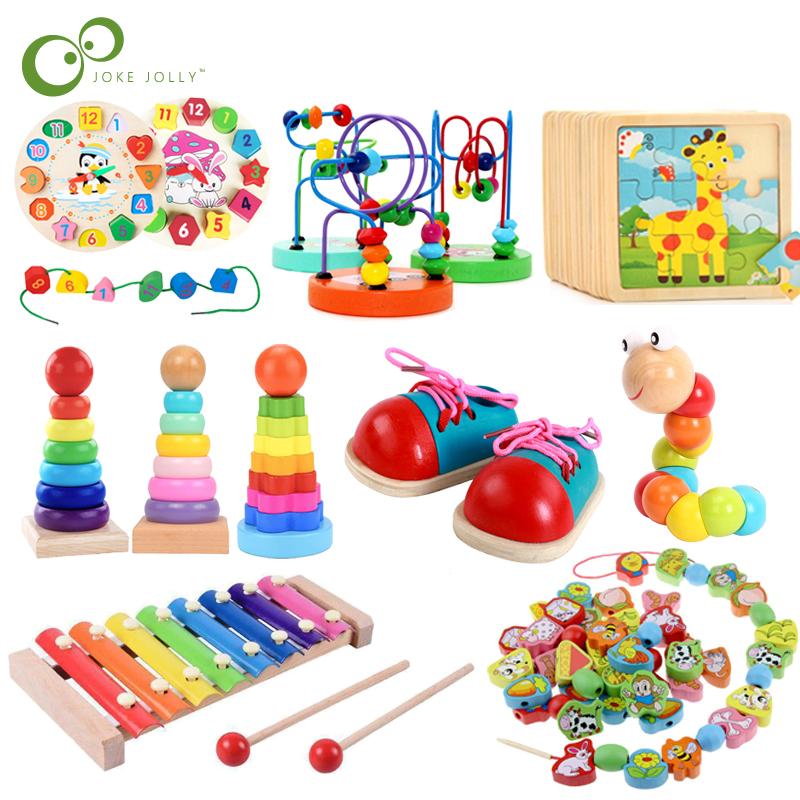 Baby Education Toys Wood Toys Montessori Early Learning Baby Birthday Christmas Ny Year Gift Toys for Children Gyh