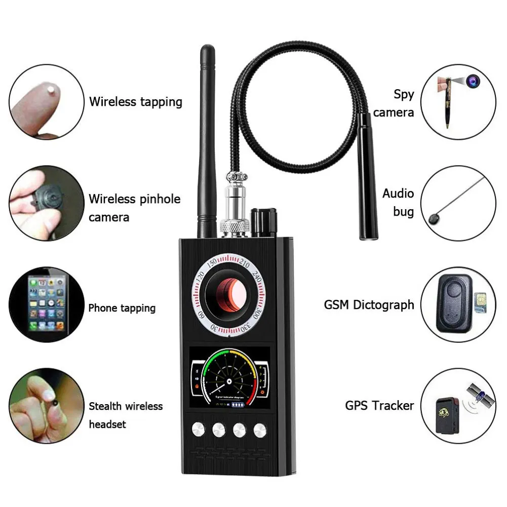Bıçaklar Anti Kamera Dedektörü Cihazı Kablosuz RF Sinyal Saç Gizli Sinyal Dinkol Gizden Cam Sesli Hatalı GSM GPS Televizyon Tarayıcı