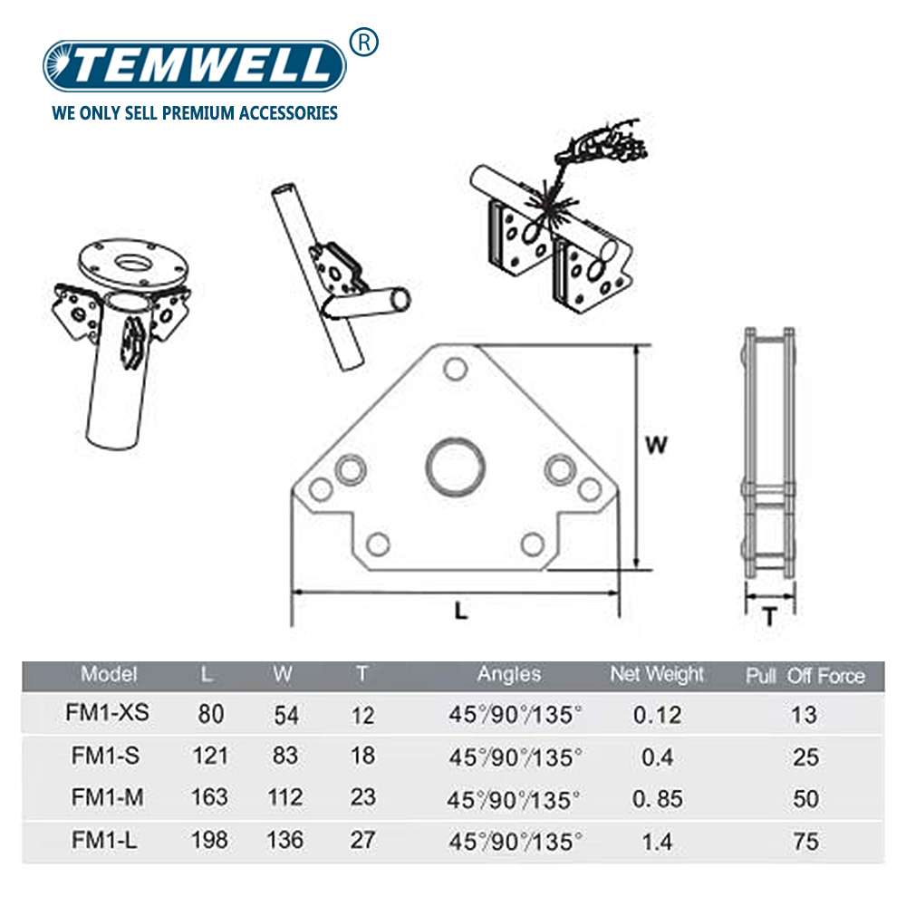 Bracke magnétique Bracke 50 kg Angle de soudure de soudure Maignier de soudure fixateur Ferrite Ferrite tenant des outils de localisateur auxiliaires