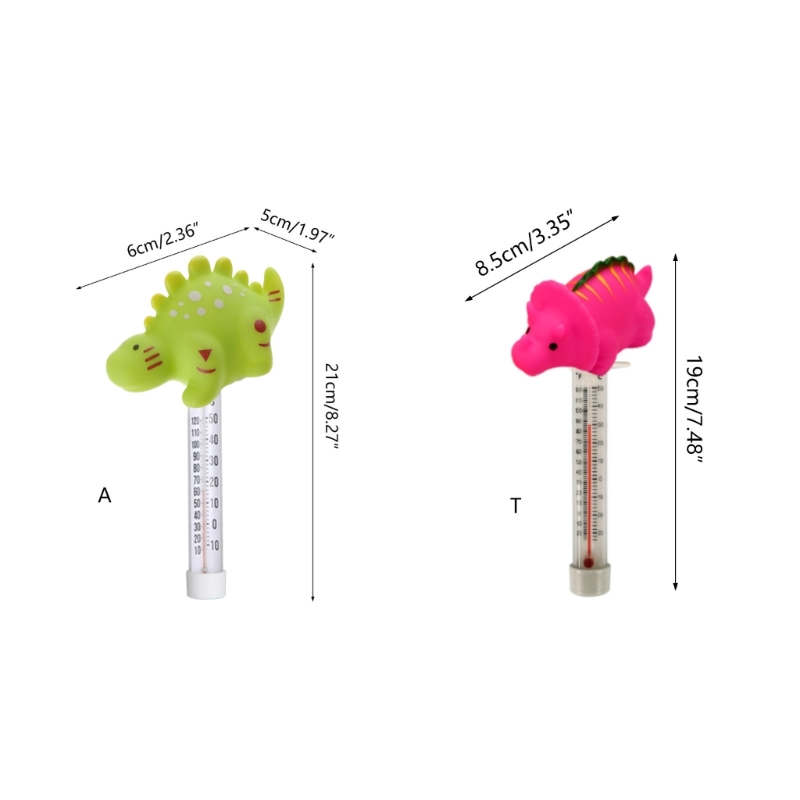Thermomètre à piscine flottante Testeur de température de l'eau des dinosaures pour les piscines extérieures intérieures baignoires spas faciles à lire