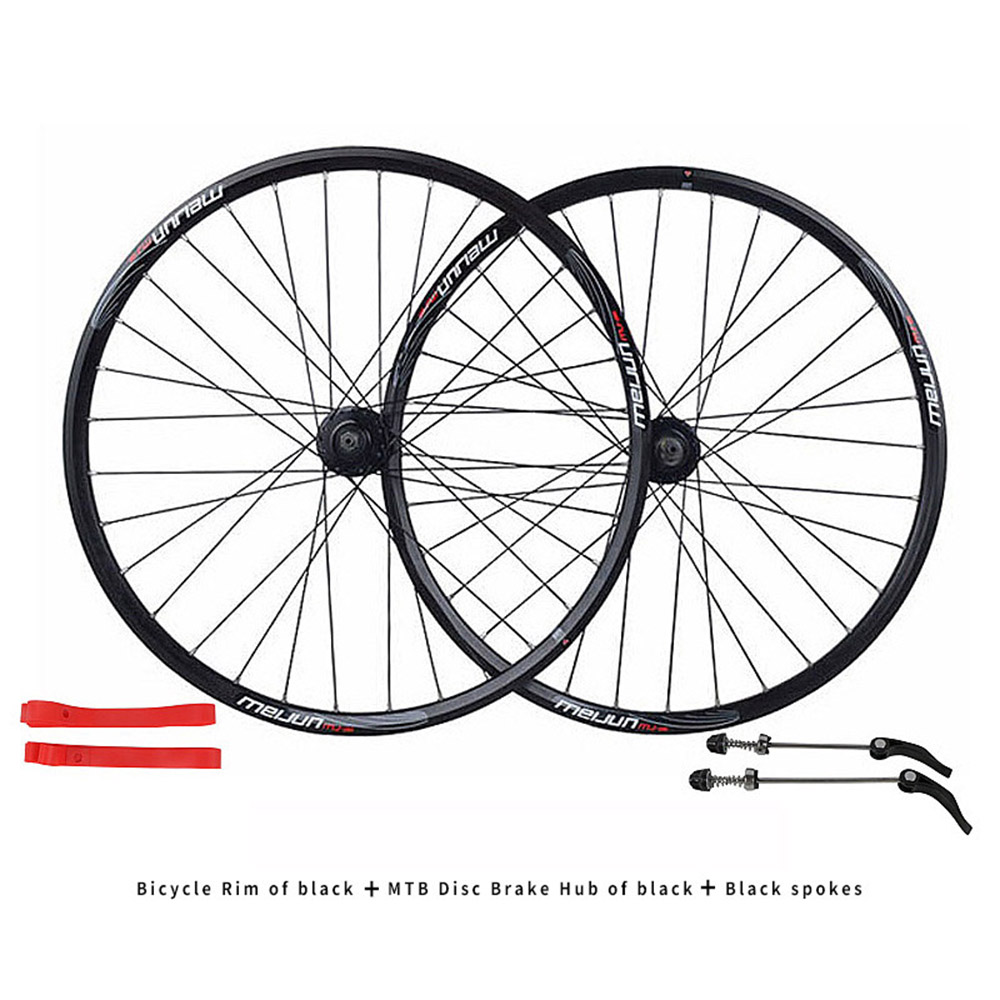 Conjunto de rodas de bicicleta de montanha de 26 polegadas MTB Roda de freio de alumínio de alumínio MTB Rim 32 Hub qr 100*9mm 135*10mm Rodas de bicicleta