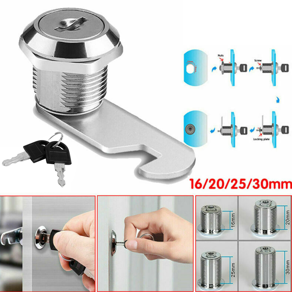 16/20/25/30 mm Türschloss -Aktenschrank Postbox -Schubladen Schrank Locker Sicherheitsmöbel Schließschublade DIY -Schrankwerkzeuge