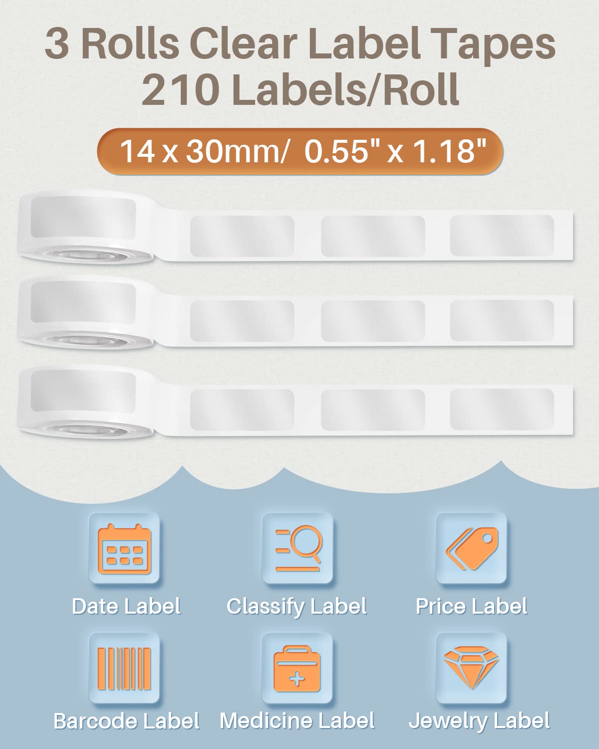 3 rouleaux Phomemo Q30 Q31 Étiquette papier autocollant papier étagère imperméable anti-huile résistant au prix de l'étiquette résistante à l'étiquette à gratter