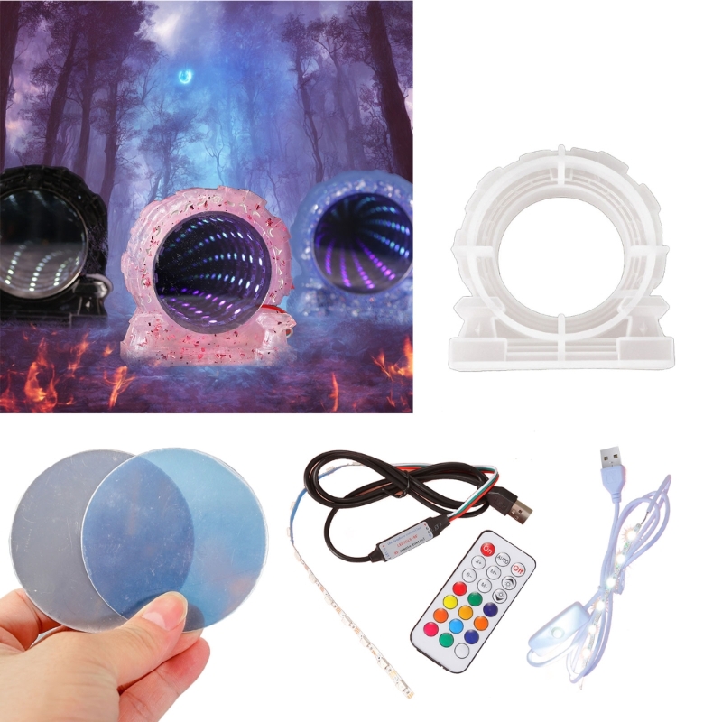 3D Crystal Abyss Mirror Ornament Crafts Siliconen Mot