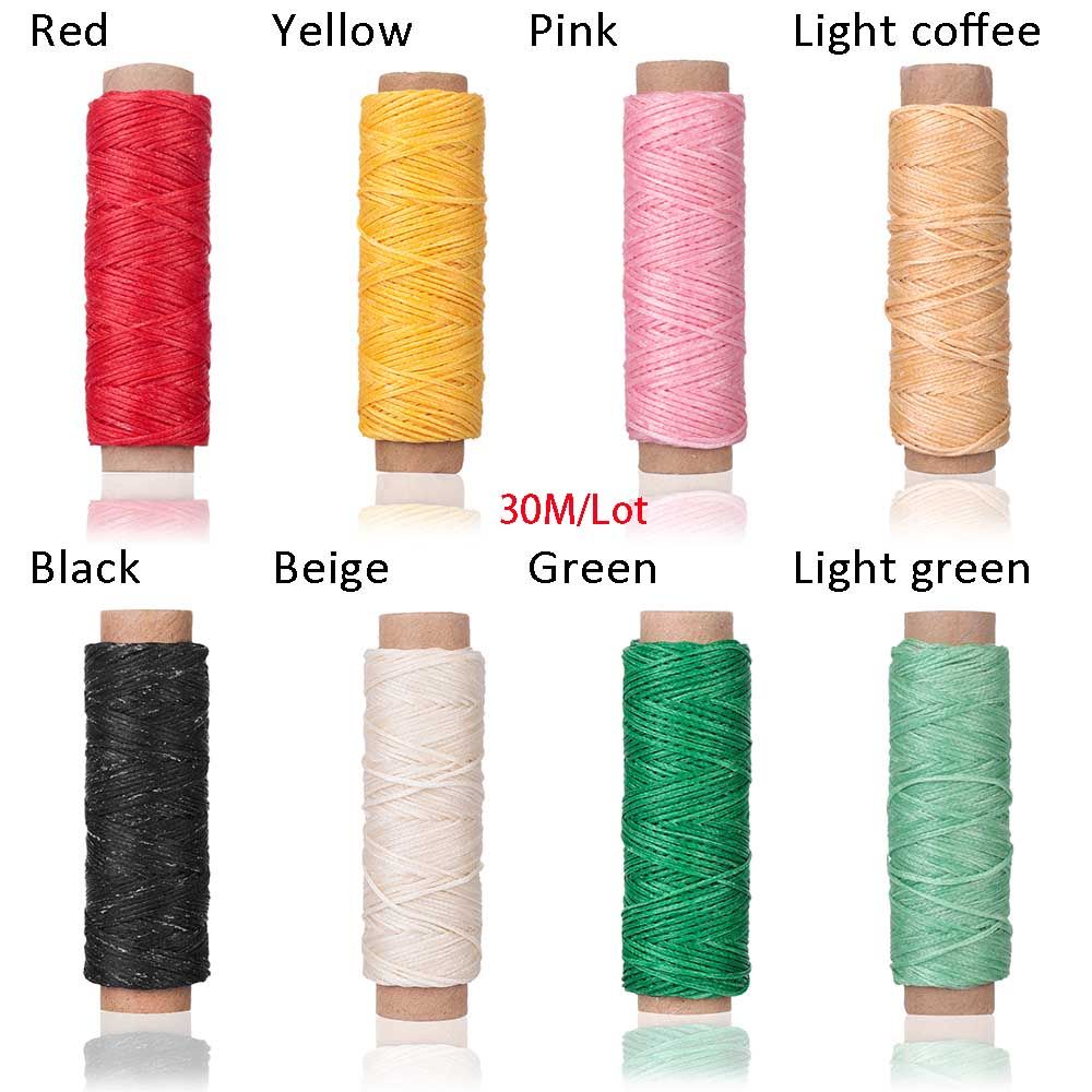 30m/roll Durable DIY Flat Hand Stitching Leather Sewing Line Waxed Thread Cord