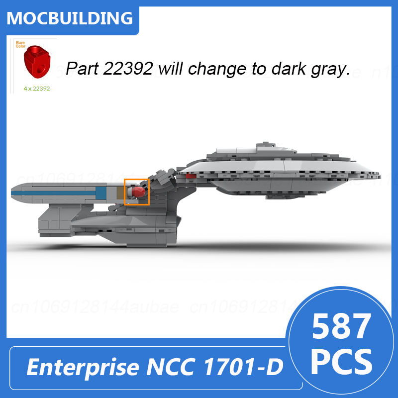 USS Enterprise NCC 1701-D Playset Model MOC Building Bluki DIY Zgromadzenie Cegły Space Educational Creative Xmas Prezenty 