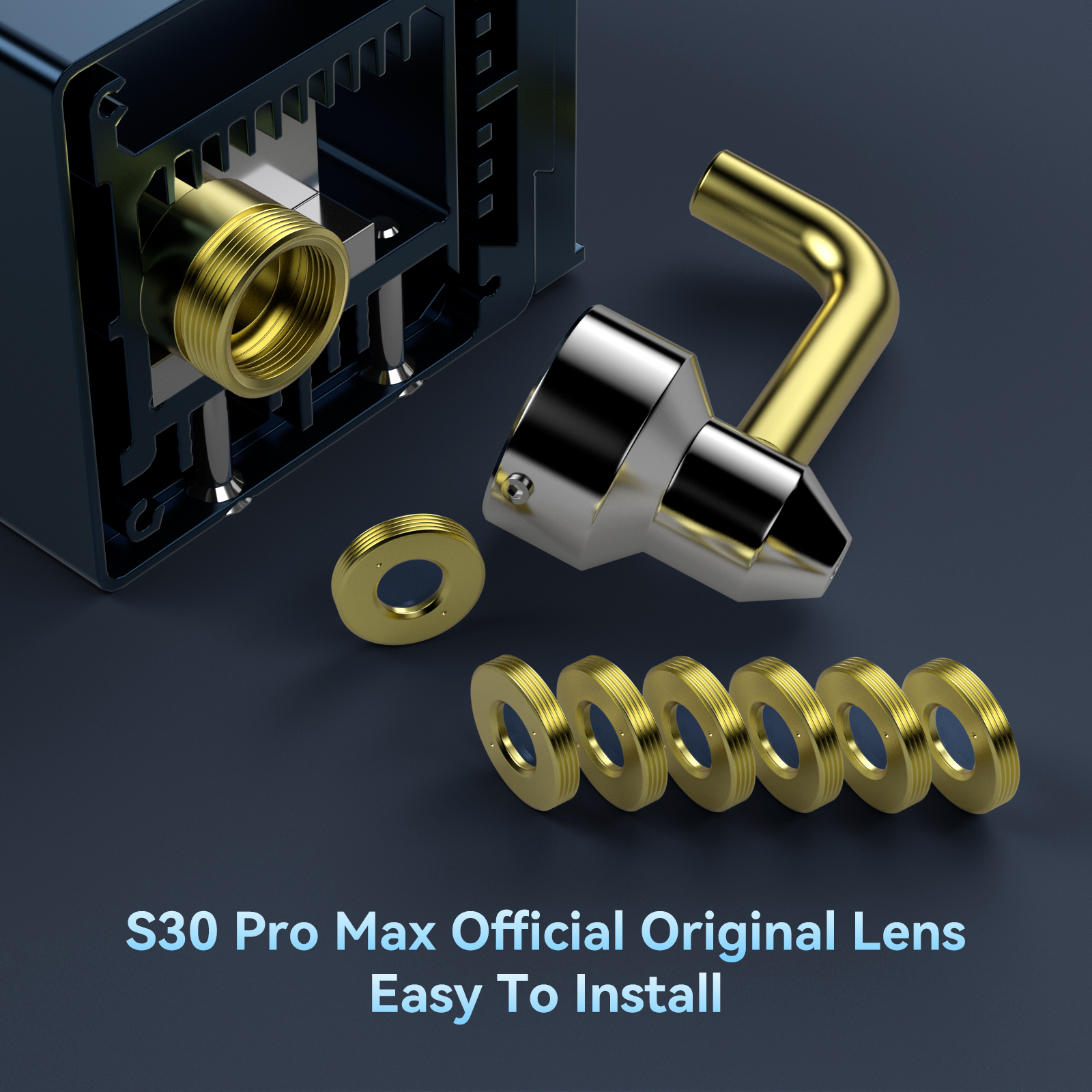 Sculpfun Lens standard S30 Pro Max Laser Len Surface Rinforzato Anti-olio anti-fumo Hightrasparent facile da installare