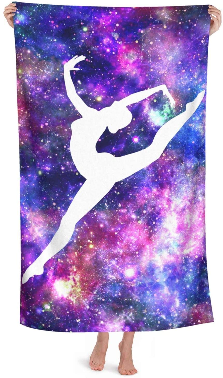 Ballet Girl Gymnastics Gymnaste Sable Sand Free Beach Towels Absorbant Bath Tail Grands serviettes à main pour la baignade Piscine de spa de salle de bain