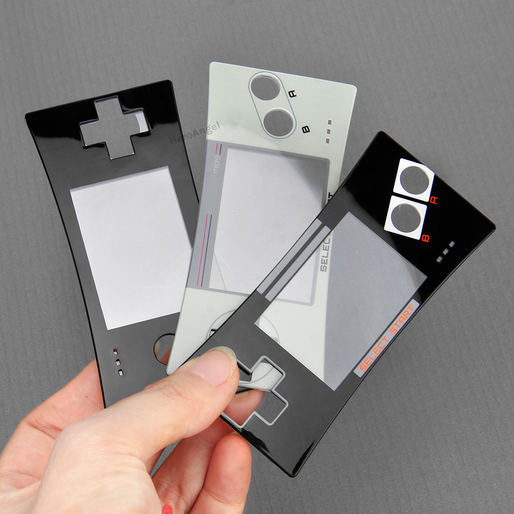 Remplacement du couvercle de la plaque frontale à 3 couleurs pour Nintendo Gameboy Micro pour les pièces de réparation de logements avant GBM