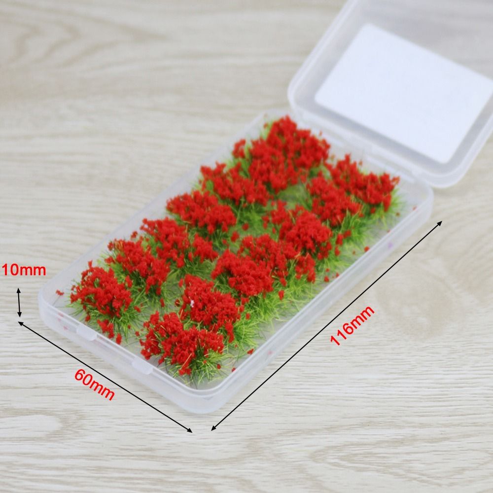 DIY Minyatür Bahçe Dekoru Dayanıklı Statik Manzara Modeli Peyzaj Wargame Çim Tufts Bina Düzeni Kum Tablo Çiçek Kümesi