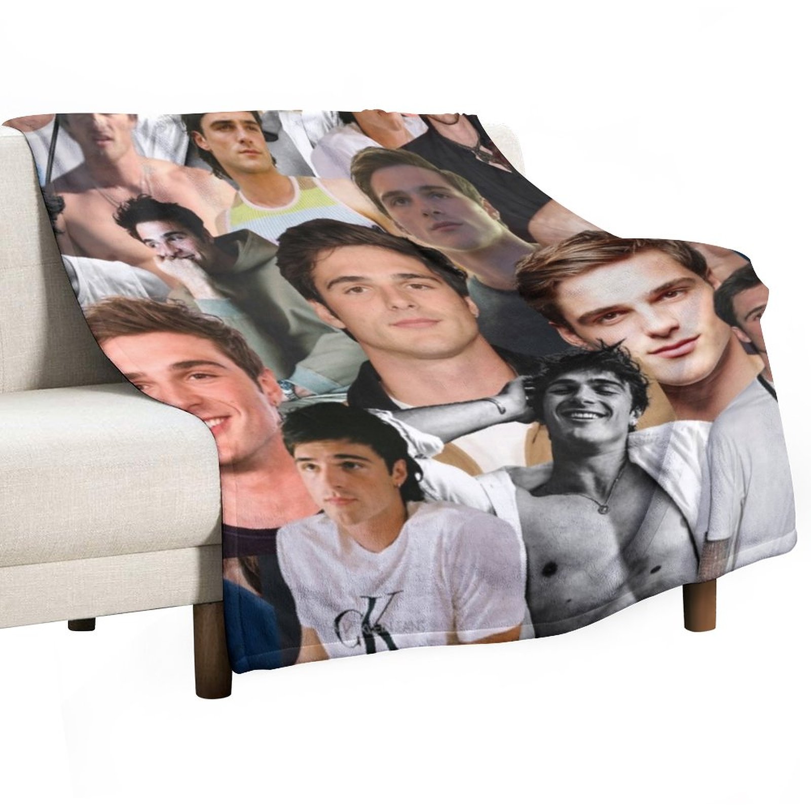 Jacob Elordi Photo Collage Wurf Decke Sommerdecke Personalisiertes Geschenk