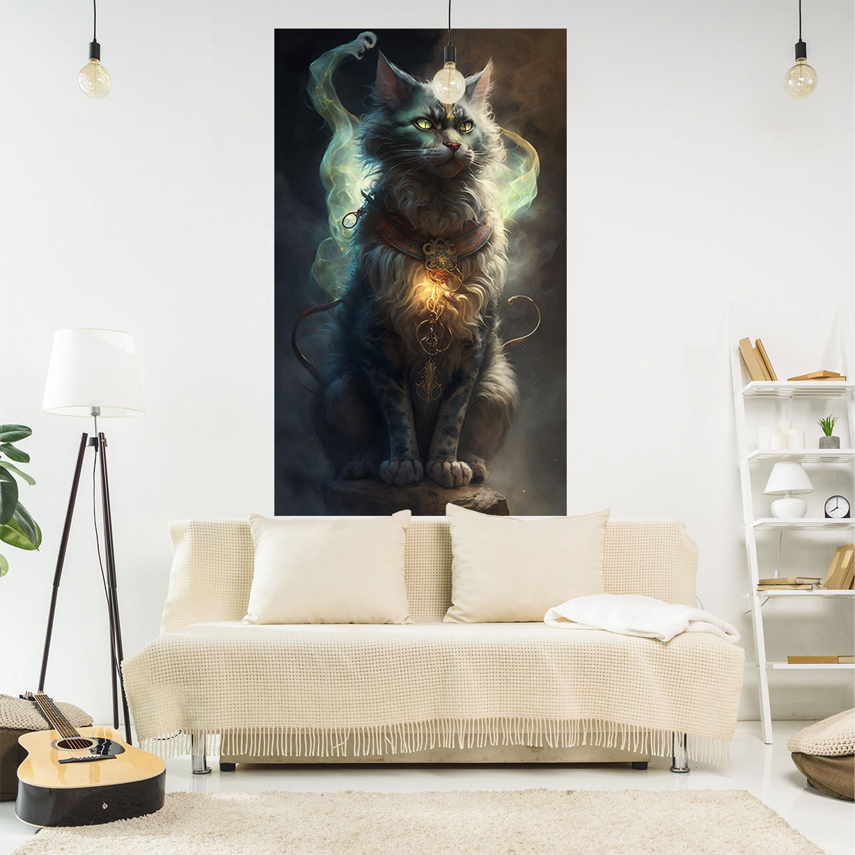 Qddeco mystiska katter meme tapestry magiska djur yogamat trolldom soffa filt sovrum eller vardagsrum dekoration