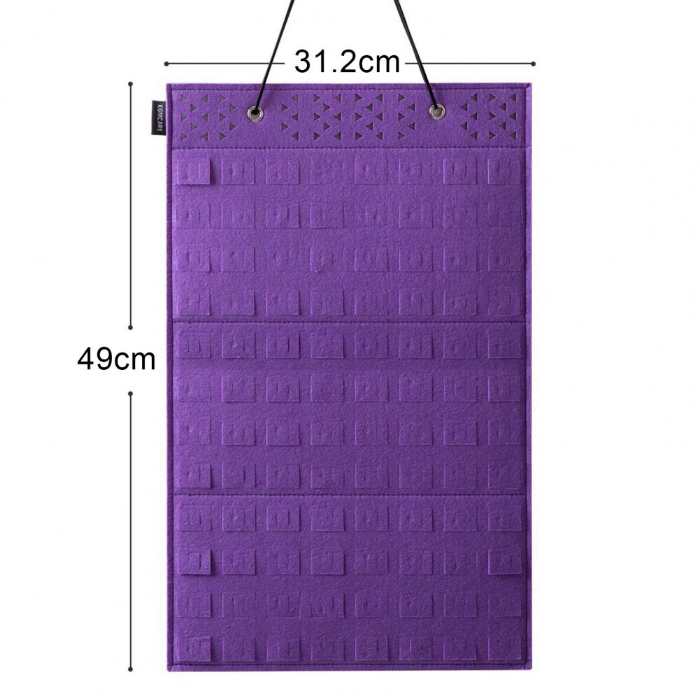 Wall Hanging Pin Organizer Felt Brooch Storage Bag with 96 Pin Capacity Space-Saving Display Case for Enamel Pins And Earrings