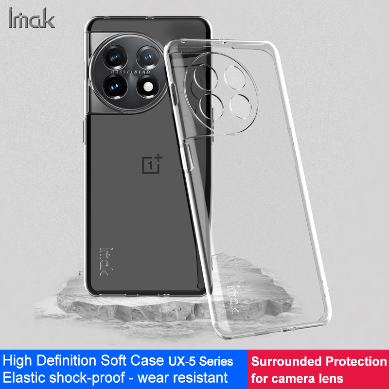 Para OnePlus 11 11r IMAK Ultra Fin Clear TPU Caso para OnePlus 11 5G Tampa de telefone de proteção suave
