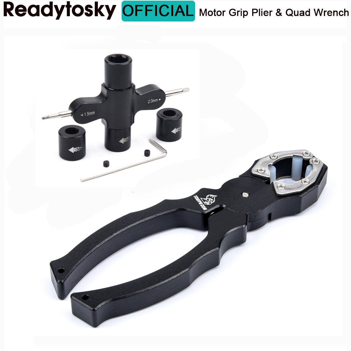 M3 M5 Quad Wrench med inbyggt på ett sätt lagerverktyg 1,5 mm/2mm skruvmejsel Släppande propellermotor för RC FPV -racing drone