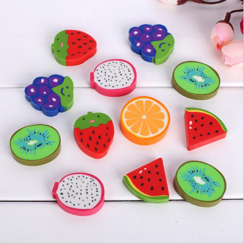 /lotto Kawaii Grape Fruit Beraser Fruit Kids To School Escolar Papelaria Piccolo gomma