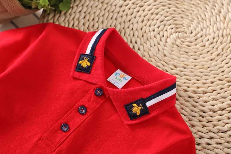 T-shirts Summer Teen Polo Shirts for Boys Fashion Children Sports Tops Cotton Baby Breathable T Shirt 2-14 Years Kids Clothes 240410