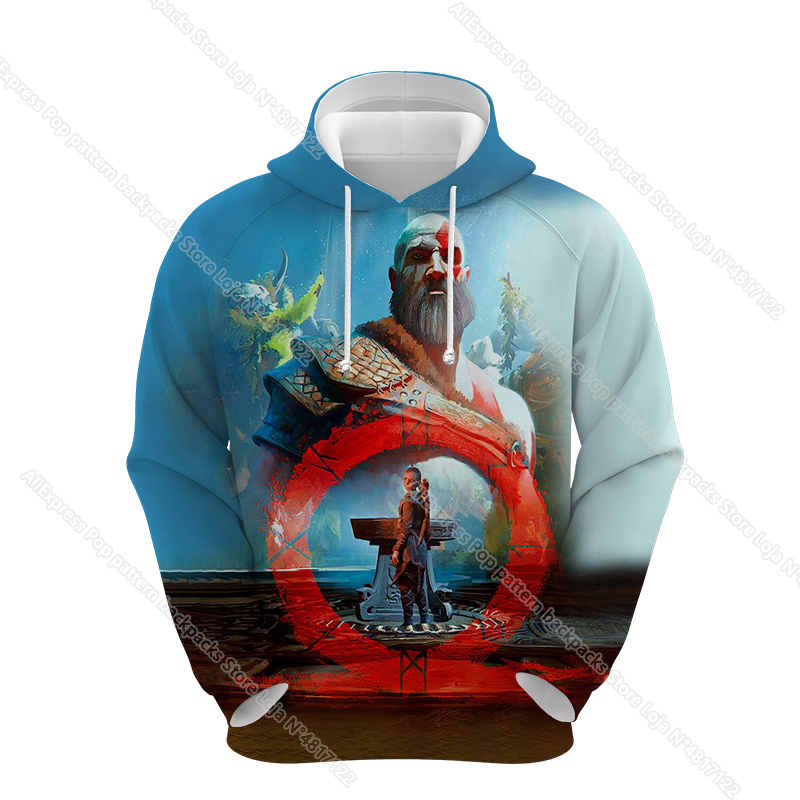 God of War Ragnarok Hoodie Kratos Atreus Men Sweatshirt Femmes HARAJUKU PLAUS