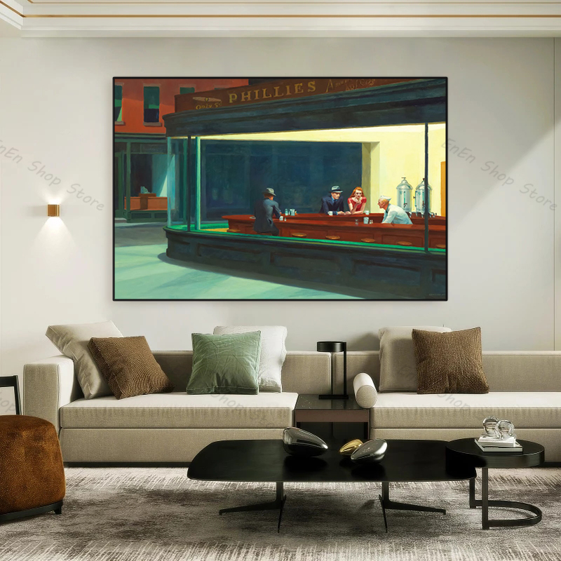 Edward Hopper Best Wallpaper Canvas Pinting Poster e stampe Picco di pittura moderna Picture d'arte da parete soggiorno Decorazione la casa
