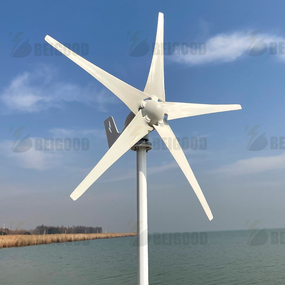 Small Wind Turbine Free Energy 5kw 5000w 48v 24v 12v 5 Blades With MPPT/Charge Controller Windmills RV Yacht Farm For Home Use