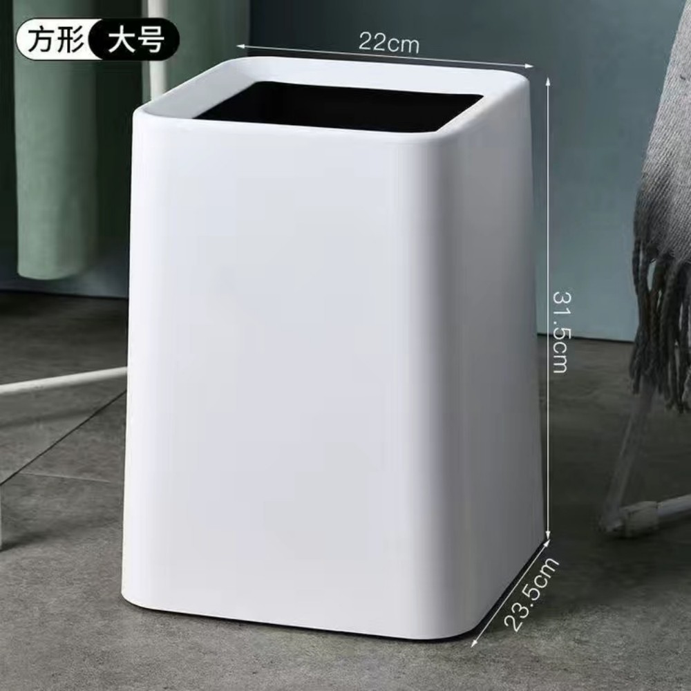 Nordic Trash Can, Double Deck Household, Simple Living Room, Bedroom, Kitchen, Bathroom, Office, Creative Toilet, Circular Cylin