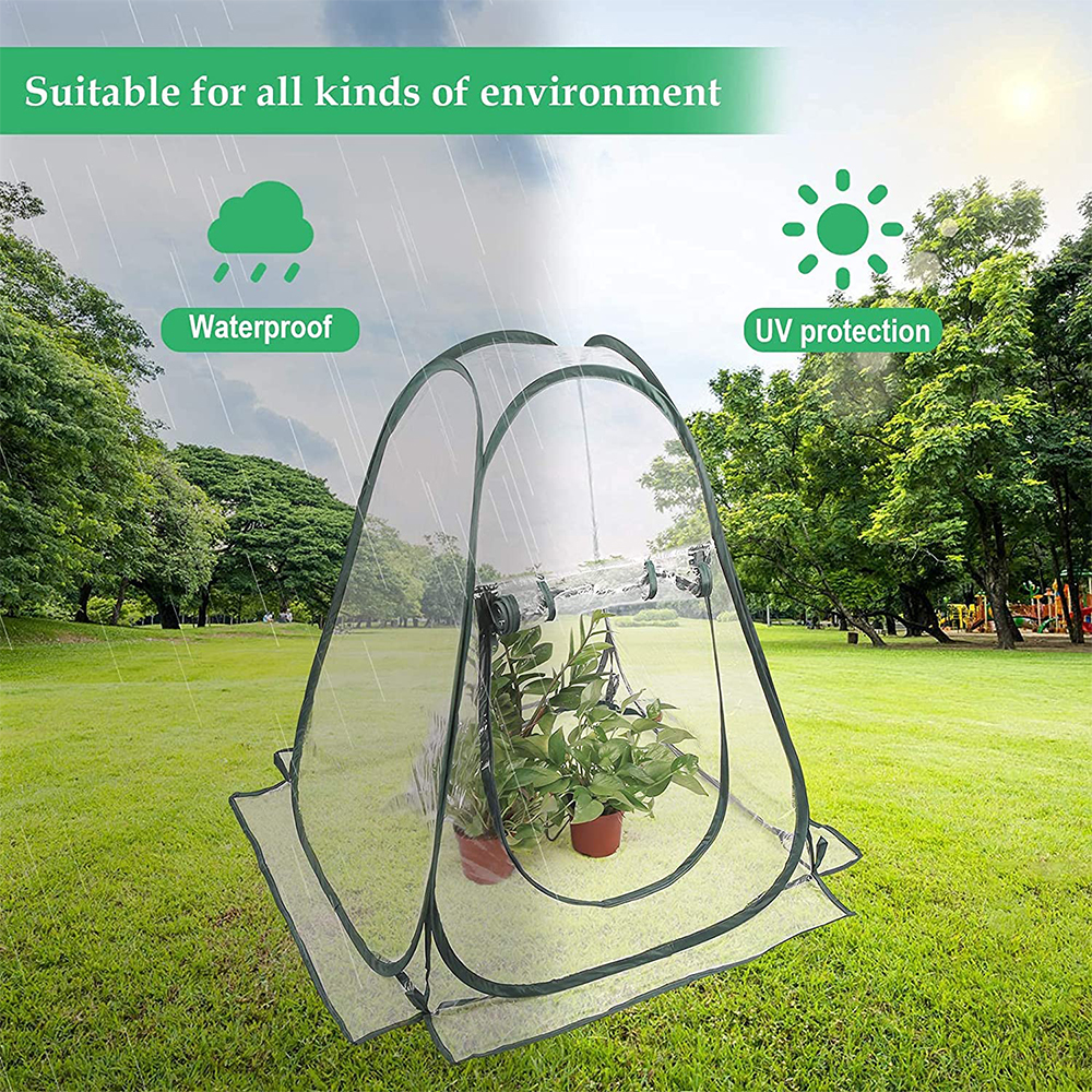 Greenhouse Cover Transparent PVC Mini Small Grow Plant House Tent Gardening Flowerpot Warm Room Backyard for Indoor Outdoor