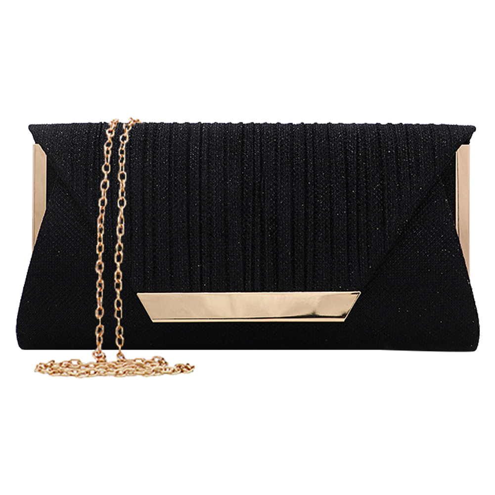 Bolso de Mano de Noche Para Mujer ، Cartera de Mano Brillante Para Boda ، Fiesta ، Banquete ، Negro ، Dorado Y Plateado ، Bolso de Hombro Cuadrado ، Nuevo