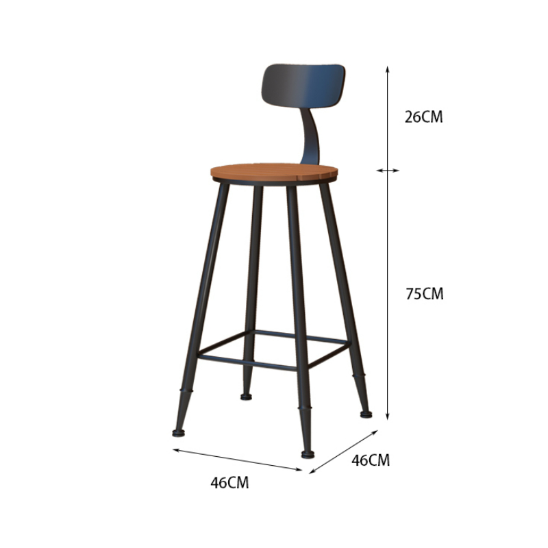 Moderna lyxstångstolar Counter Cafe Restaurant Wood Office Bar Stolar Kitchen Outdoor Taburete Alto Balcony Furniture YY50BC