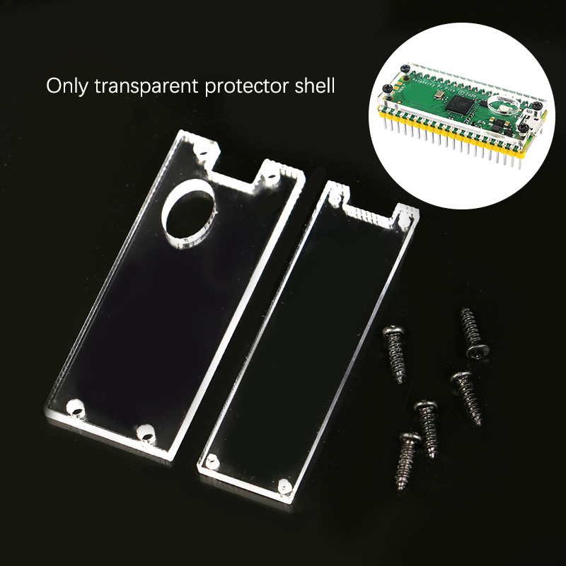 acrílico hard shell transparente protetor de caixa de fixação de suporte com parafuso para a placa de framboesa pi pico