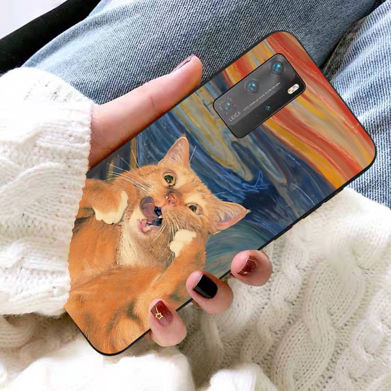 Capa de telefone de gato para Huawei P30 40 20 10 8 9 Lite Pro Plus PSMART2019