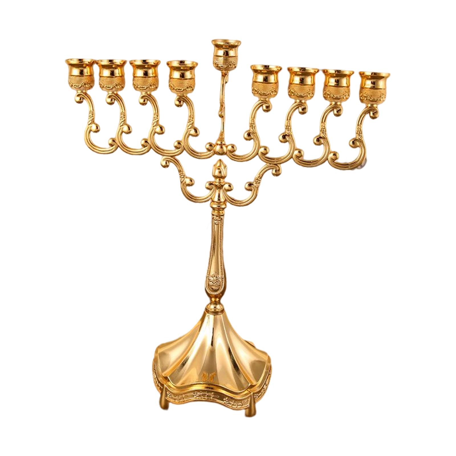 Chanukkah Menorah Candle stoi tabletop 9 gałęzie świecy na Boże Narodzenie Znakomity świecznik Wystrój domu