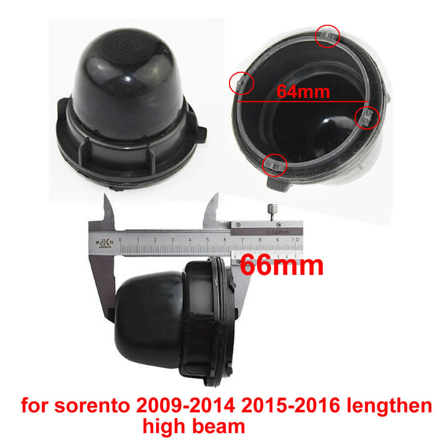 Kia Sorento 2009-2014 2015 2016 Low High Beam Light長延長ダストカバーダストプルーフLEDヘッドランプリアシェルシールキャップ