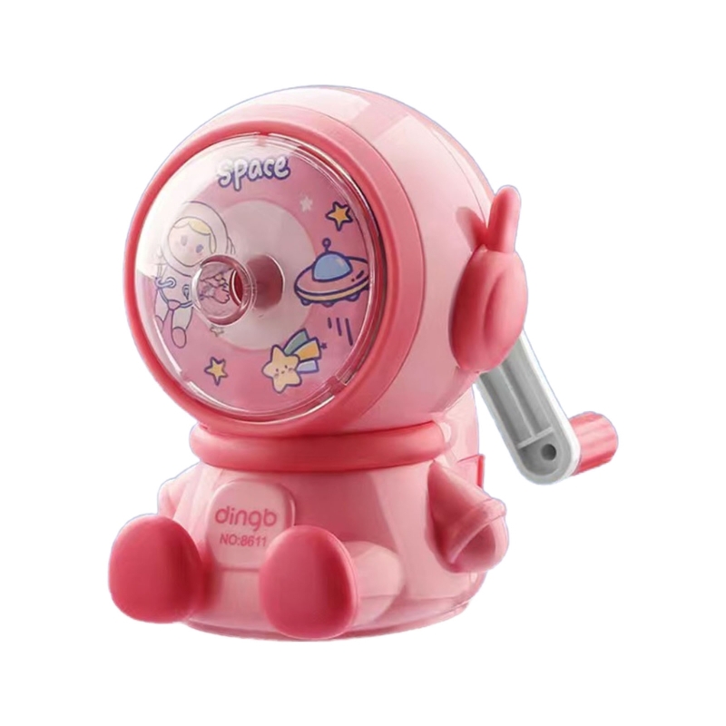 Cartoon-Astronaut Sharpener Manual Pencil Sharpener Pencil Sharphinging Tool Student Girl Boy School Homeの自動給電