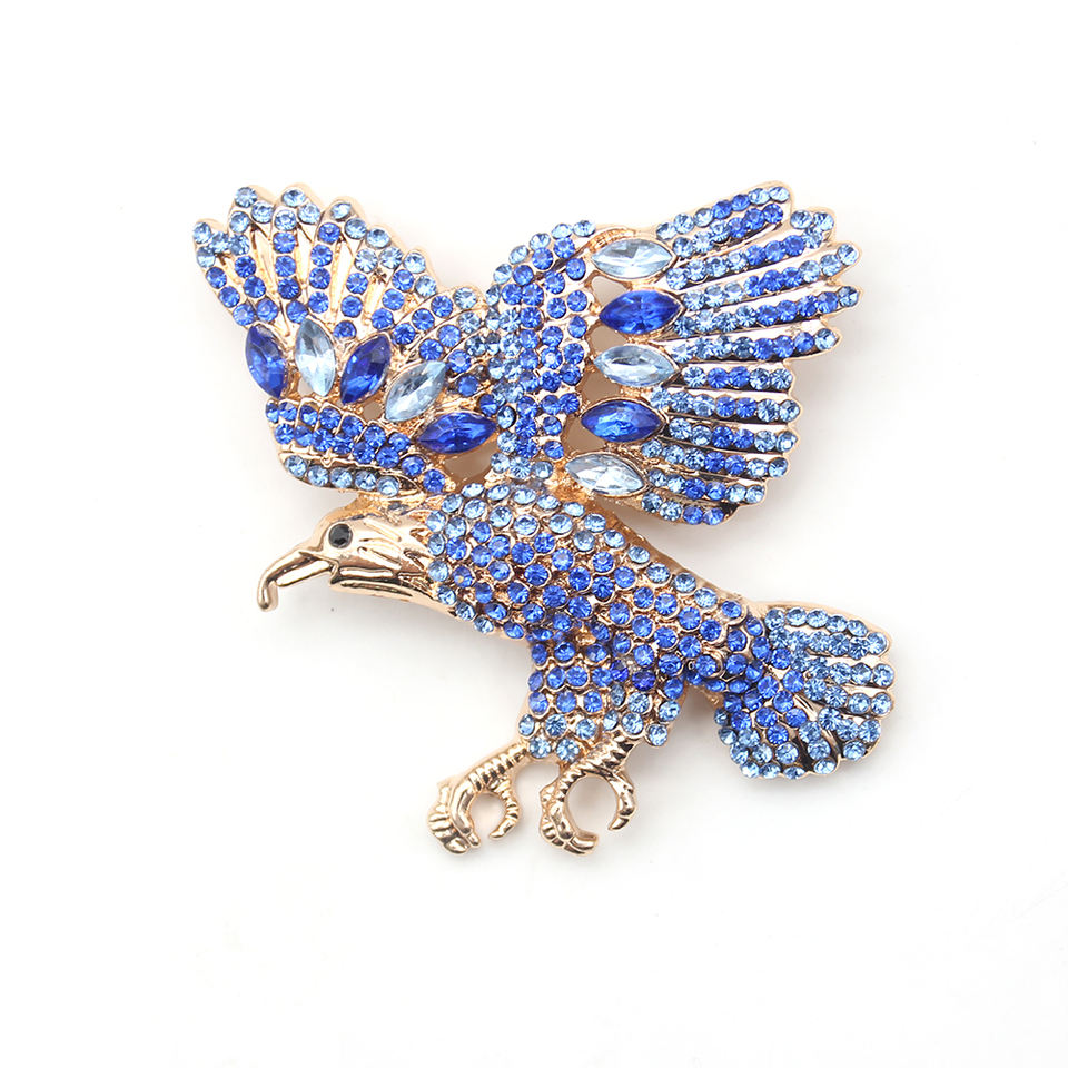 / homme bijoux de bijoux Eagle Pins de forme pour combinaisons Gold Tone Crystal Animal Broches Brooches