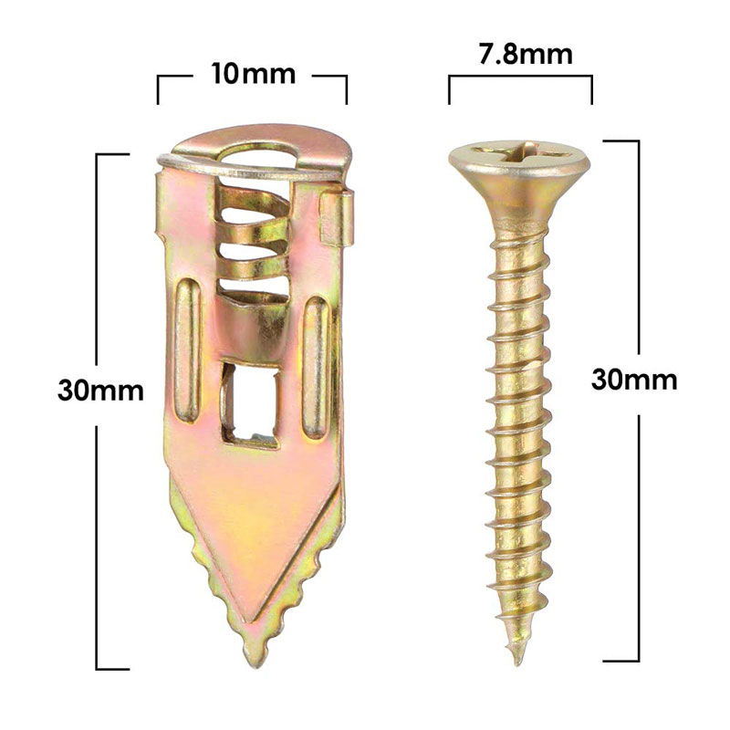 Drywall Self-Drilling Anchors with Screws Kit, No Drill Or Holes in Wall Perfect for TV Wall Anchors And Screws For Drywall