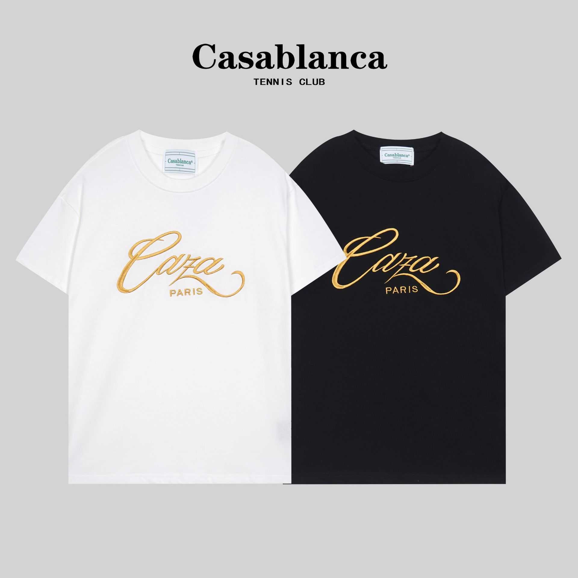 Trendig casablanca korta ärmar 23 höst/vinter casablanca t-shirt lös stor tryck