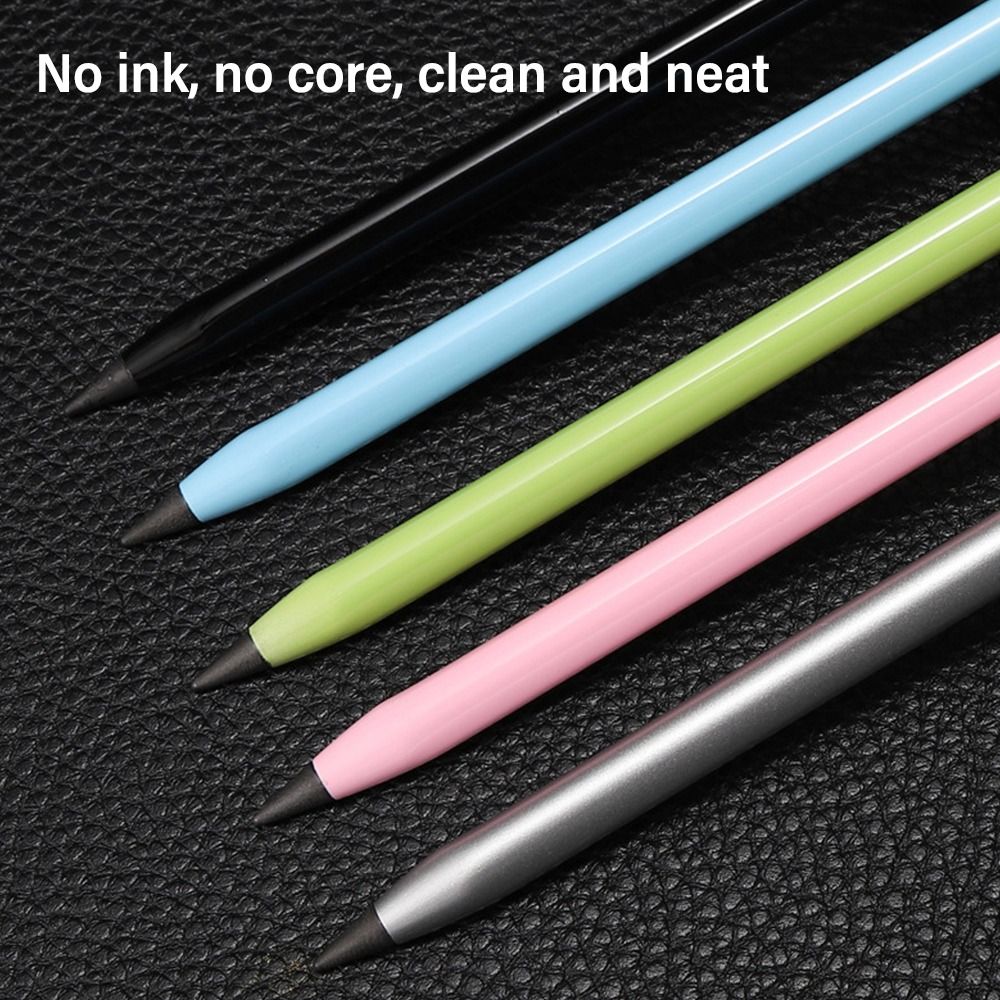 Metal Dureble Metal Unlimited Writing Pencil No Ink Eternal Pencils Signature Pen Stationery Disegno Apprendimento Ufficio scolastico forniture