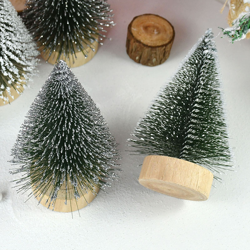 Mini Weihnachtsbaum Gold grün kleine Zedernkiefern Tisch Tisch Dekorationen Home Weihnachten Ornamente Neujahr Geschenke Navidad 2023