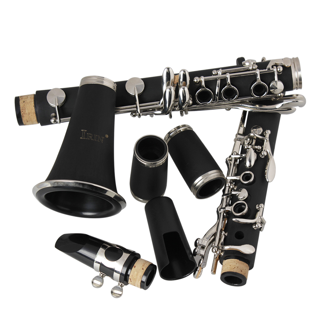 Professional Bb Clarinet 17 Key Black Clarinet with Box Reeds Accessories Suitable for Beginners and Adults Perform