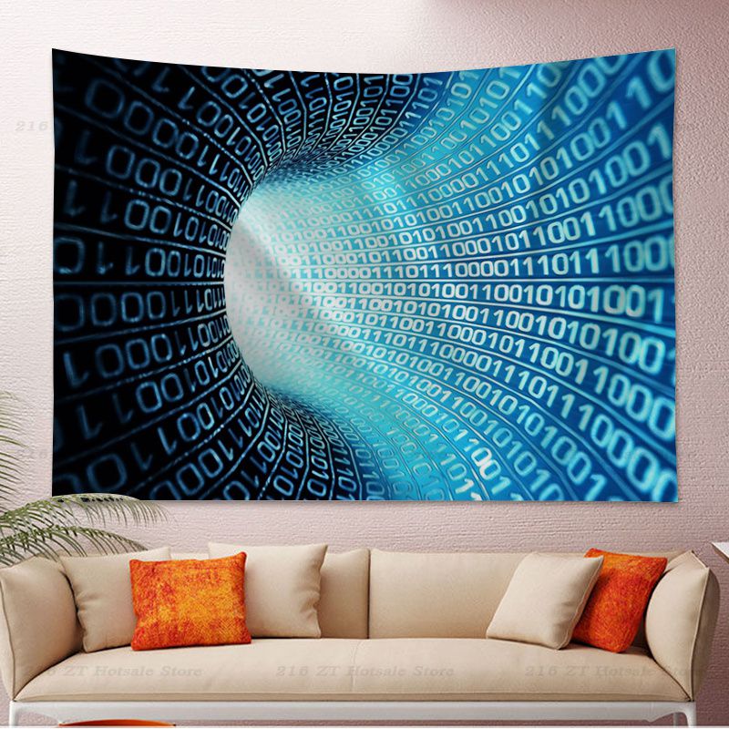 Codice binario Il programma Matrix Chart Tapestry giapponese Arazzo Arazzo Arte Arte