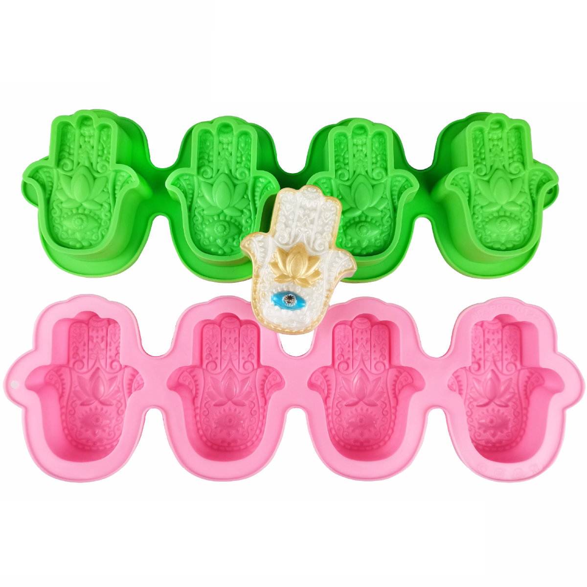 Lotus Buddha's-Hand Silicone Soap Mold God Eye Hand Candle Harts Gips Making Chocolate Cake Mold Ice Tray Home Decor