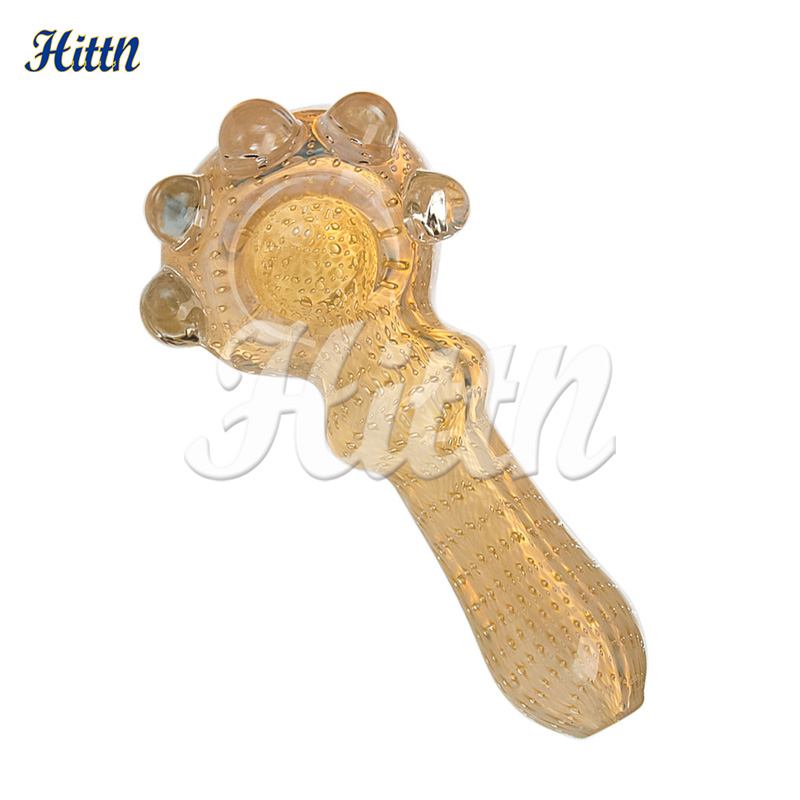 Mini cuillère Pipe à main Piège à bulles avec argent Verre à main fumée à la main Belle eau Bong Bong Tobac Fumer Pipe de 3,9 pouces Pipe à main 2024 Nouveau