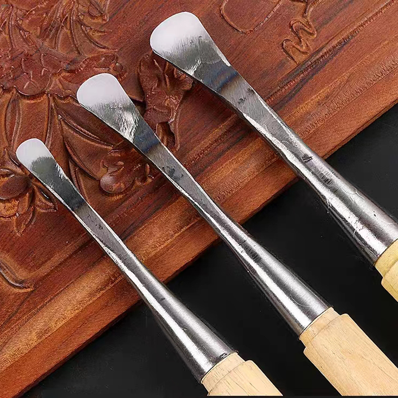 Woodworking Carving Chisel Carving Tool Blank Jade Bowl Knife Woodcut Knives 10mm 20mm 30mm