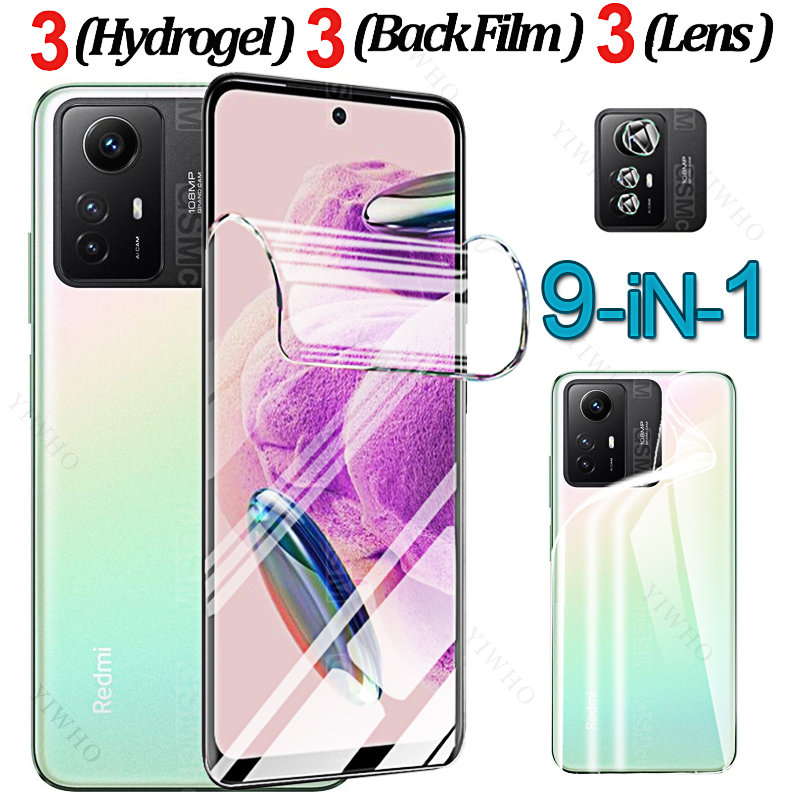 HD Hydrogel Film for Xiaomi Redmi Note 12S Screen Protector Camera Lens for Redmi Note 12 S 6.43" Inch Back Water Gel Protective