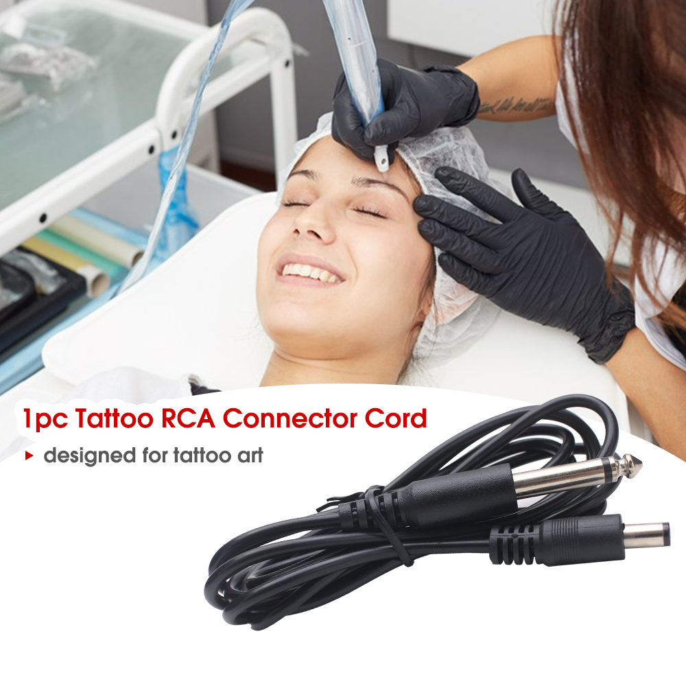 RCA Connector Tattoo Cords Silicone Soft Cable for Rotary Tattoo Pen Tattoo Machines DC Power Pure Cord Tattoo Supplies